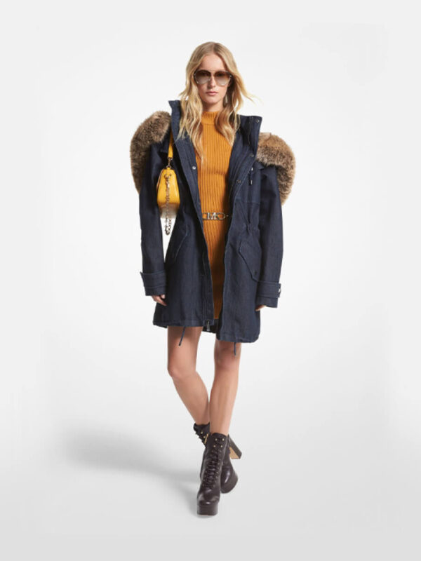 Embellished Georgette Shift Coat